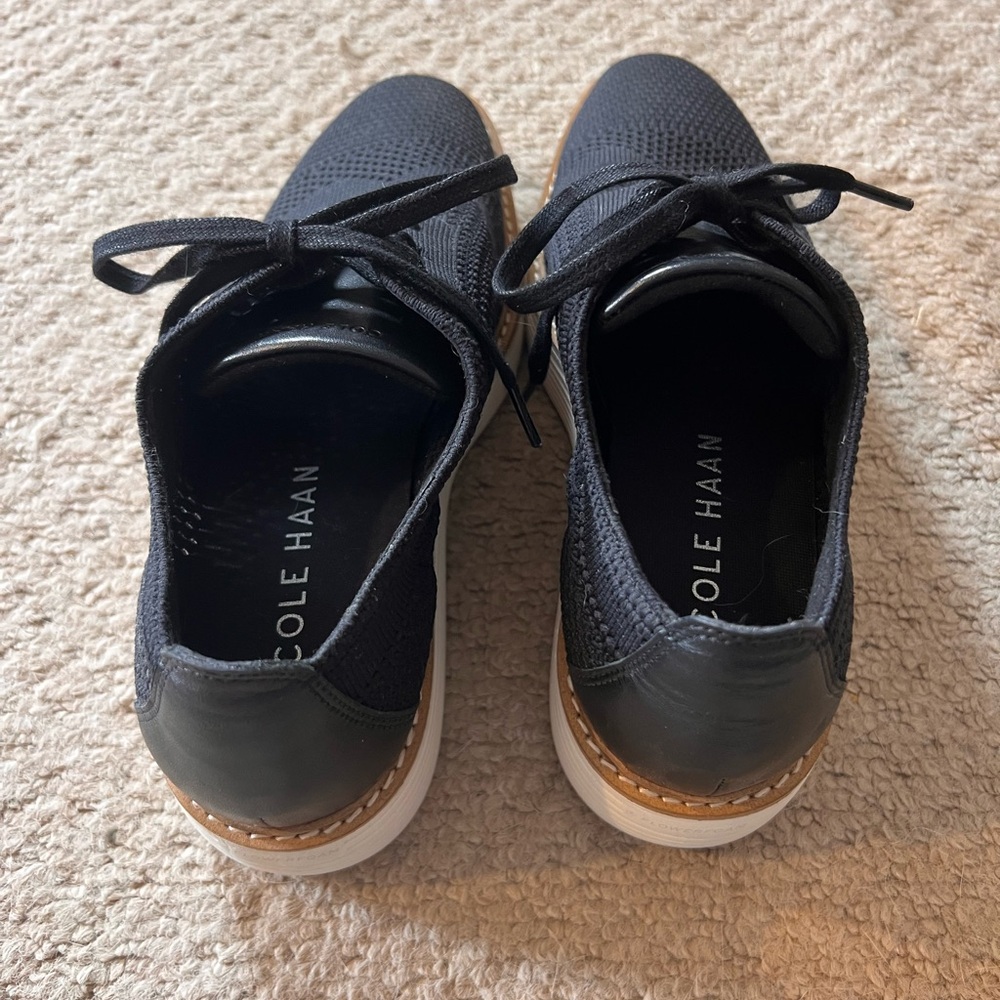 Cole Haan Black Platform Oxfords - Picture 3 of 4